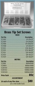 Brass Tip Set Screw