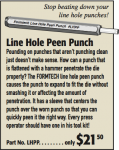 Line Hole Peen Punch